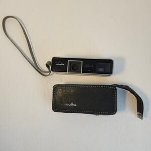 Minolta 16 Model P 110 Camera Rokkor 35/25 Case Strap Untested Vintage